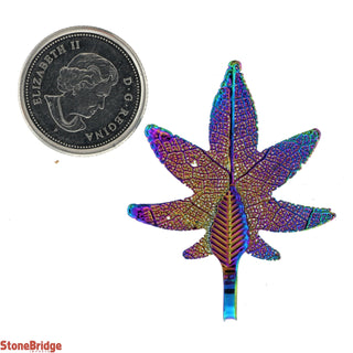 Electroplated Jewelry Leaves - Type #8 - Small Rainbow Leaf (Enhanced) from Stonebridge Imports