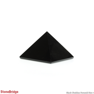 Black Obsidian Pyramid #7 - 2 3/4" to 3" Wide    from Stonebridge Imports