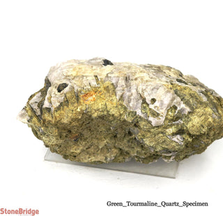 Green Tourmaline on Quartz Matrix U#9    from Stonebridge Imports