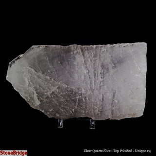 Clear Quartz Slice Top Polished U#4 - 9"    from Stonebridge Imports