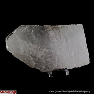 Clear Quartz Slice Top Polished U#4 - 9"    from Stonebridge Imports