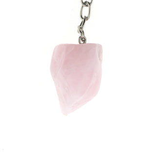 Keychain - Rose Quartz Tumbled    from Stonebridge Imports