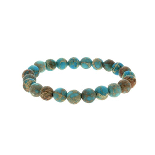 Blue Impression Jasper Round Bracelet - 8mm    from Stonebridge Imports