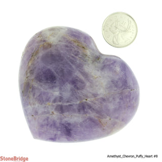 Amethyst Chevron Puffy Heart #8 250 to 299g    from Stonebridge Imports
