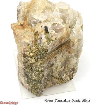 Green Tourmaline on Quartz Matrix U#8    from Stonebridge Imports
