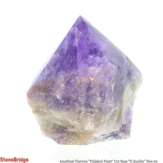 Amethyst Chevron Cut Base, Polished Point Tower #5    from Stonebridge Imports