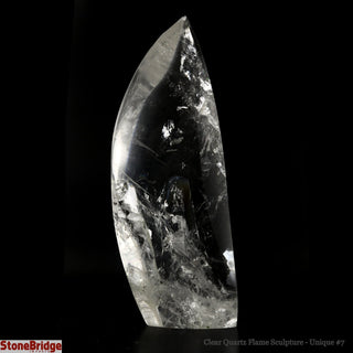 Clear Quartz Flame Sculpture U#7 - 6"    from Stonebridge Imports
