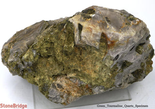 Green Tourmaline on Quartz Matrix U#3    from Stonebridge Imports