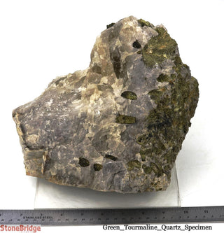 Green Tourmaline on Quartz Matrix U#11    from Stonebridge Imports