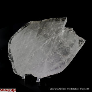 Clear Quartz Slice Top Polished U#6 - 9 3/4"    from Stonebridge Imports