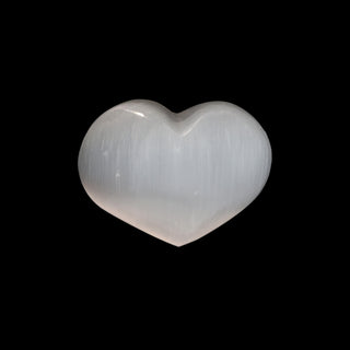 Selenite Heart #4 - 1 3/4" to 2 3/4"    from Stonebridge Imports