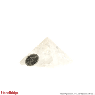 Clear Quartz A Pyramid #2 - 1 1/2" to 1 3/4" Wide    from Stonebridge Imports