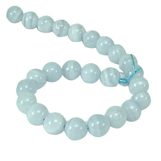 Blue Lace Agate - Round Strand 7" - 8mm    from Stonebridge Imports
