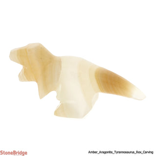 Amber Aragonite Tyrannosaurus Rex Dinosaur Carving - 1" to 2"    from Stonebridge Imports