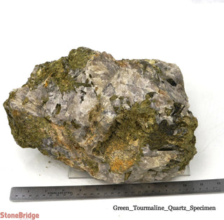 Green Tourmaline on Quartz Matrix U#3    from Stonebridge Imports