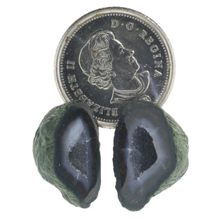 Agate Mini Geode Pair #1 - 10Mm to 15Mm    from Stonebridge Imports