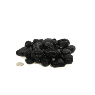 Black Obsidian Tumbled Stones    from Stonebridge Imports