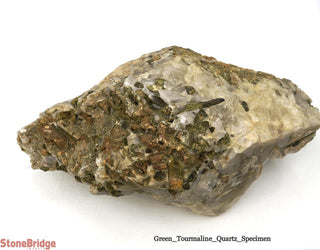 Green Tourmaline on Quartz Matrix U#4    from Stonebridge Imports