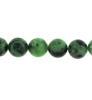 Ruby Zoisite - Round Strand 15" - 6mm from Stonebridge Imports