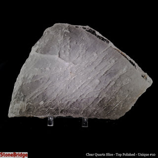 Clear Quartz Slice Top Polished U#10 - 7 1/2"    from Stonebridge Imports