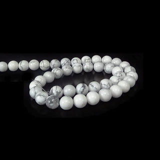 Howlite White - Round Strand 15" - 6mm from Stonebridge Imports