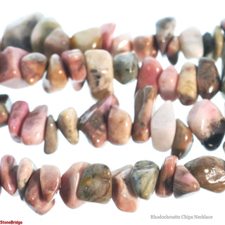 Rhodochrosite Chip Strands - 5mm to 8mm    from Stonebridge Imports