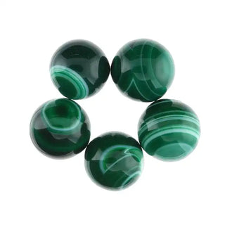 Agate Sphere (Enhanced) Green - Tiny 5 Pack from Stonebridge Imports