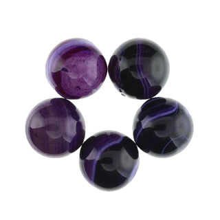 Agate Sphere (Enhanced) Purple - Tiny 5 Pack from Stonebridge Imports