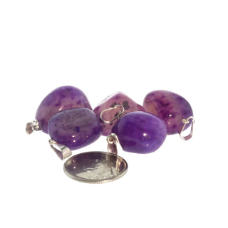 Agate Purple Tumbled Pendants - 5 Pack from The Rock Space