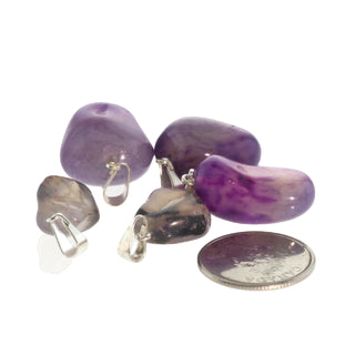 Agate Purple Tumbled Pendants - 5 Pack from The Rock Space