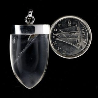 Clear Quartz V Shape - 925 Silver Pendant from Stonebridge Imports