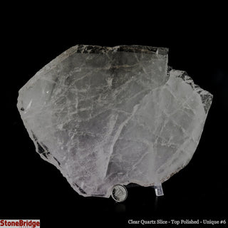 Clear Quartz Slice Top Polished U#6 - 9 3/4"    from Stonebridge Imports