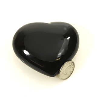 Black Obsidian Heart #4 - 1 3/4" to 2 3/4"    from Stonebridge Imports