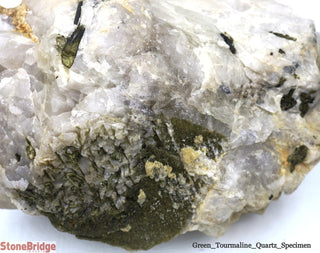 Green Tourmaline on Quartz Matrix U#2    from Stonebridge Imports