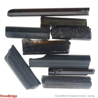Green/Black Tourmaline Crystals    from Stonebridge Imports