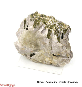 Green Tourmaline on Quartz Matrix U#5    from Stonebridge Imports