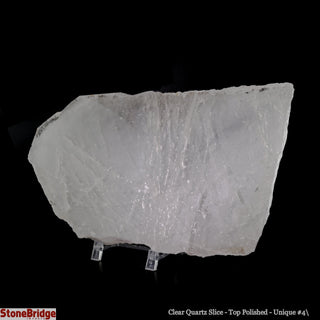 Clear Quartz Slice Top Polished U#4 - 9"    from Stonebridge Imports