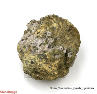 Green Tourmaline on Quartz Matrix U#9    from Stonebridge Imports