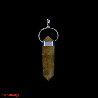 Citrine Double Terminated - 925 Silver Pendant (Enhanced) from Stonebridge Imports