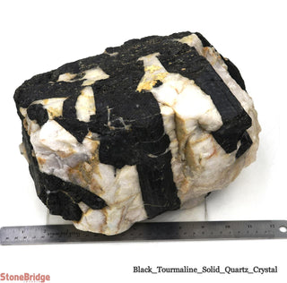 Black Tourmaline on Quartz Matrix U#2    from Stonebridge Imports