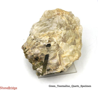 Green Tourmaline on Quartz Matrix U#6    from Stonebridge Imports