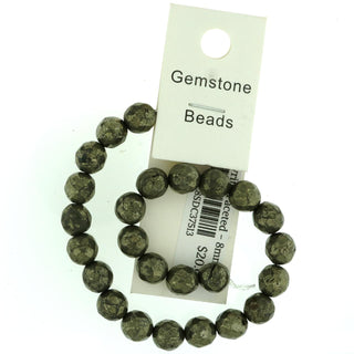 Pyrite Faceted - Round Strand 7" - 8mm    from Stonebridge Imports