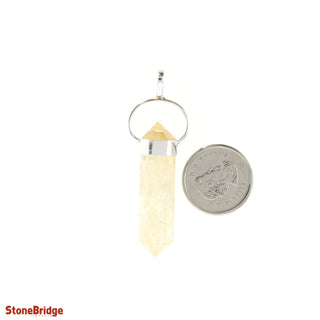 Citrine Double Terminated - 925 Silver Pendant (Enhanced) from Stonebridge Imports