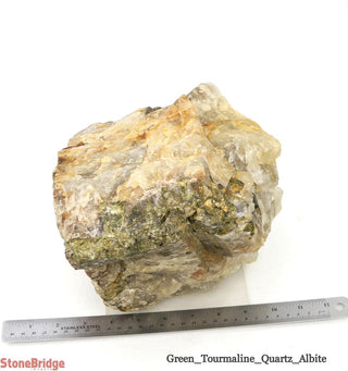 Green Tourmaline on Quartz Matrix U#8    from Stonebridge Imports