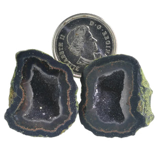 Agate Mini Geode Pair #2 - 15Mm to 20Mm    from Stonebridge Imports