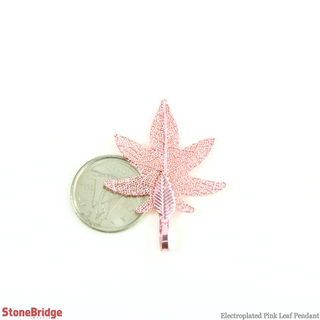 Electroplated Jewelry Leaves - Type #13 - Pink (Enhanced) from Stonebridge Imports
