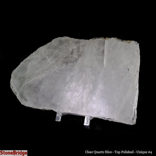 Clear Quartz Slice Top Polished U#4 - 9"    from Stonebridge Imports