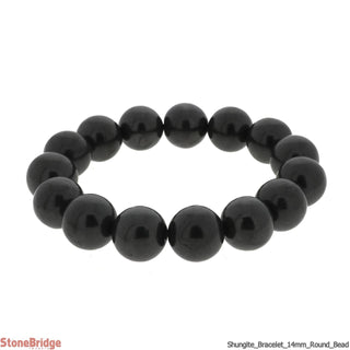 Shungite Round Bracelet - 14mm    from Stonebridge Imports