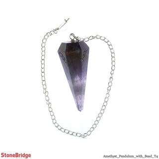 Amethyst Pendulum 6 Facets & Bead from The Rock Space