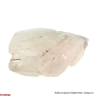 Rutile on Quartz Triplet Point Cluster U#1 - 5 1/2"    from Stonebridge Imports